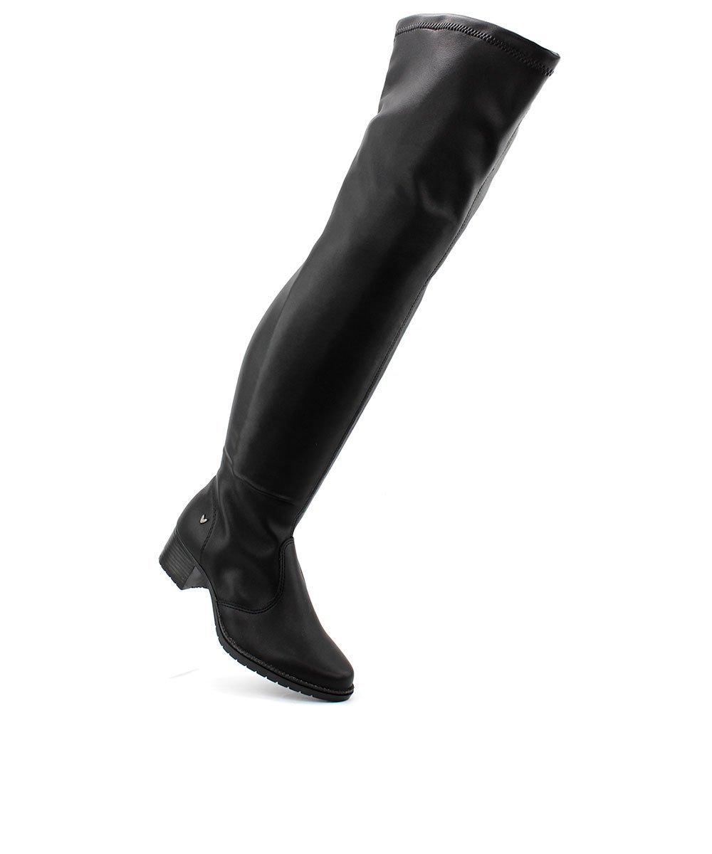 Bota Cano Longo Mississipi Over Salto Bloco Preto Preto 2