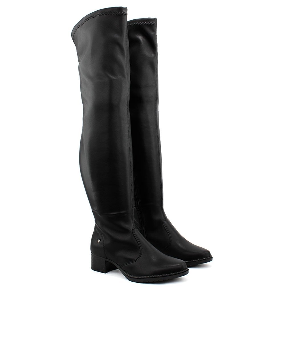 Bota Cano Longo Mississipi Over Salto Bloco Preto Preto 3