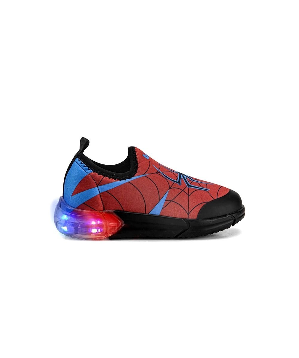 Tênis Infantil Bibi Space Aranha com Led Preto/Verm.