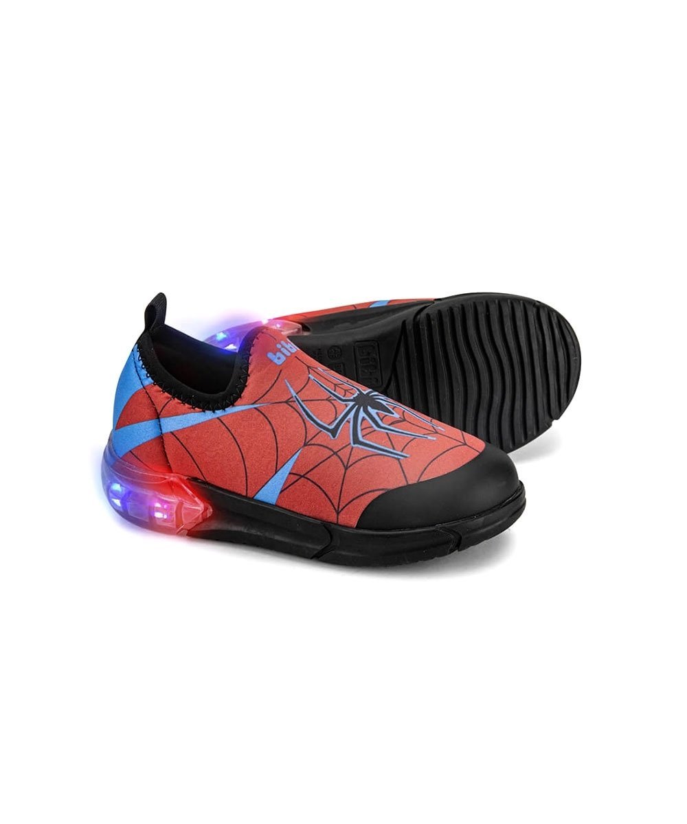 Tênis Infantil Bibi Space Aranha com Led Preto/Verm. Preto/Vermelho 4