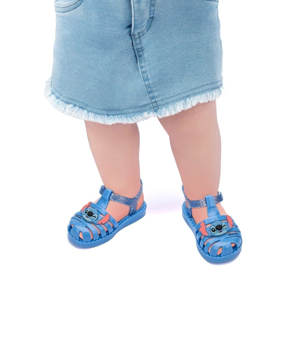 Sandália de Bebê Grendene Stitch Disney Duo Azul Azul 4