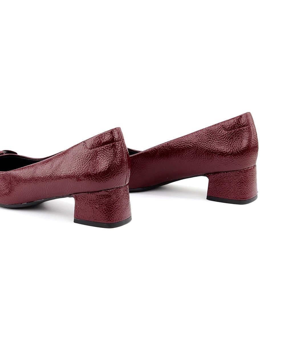 Sapato Scarpin Comfortflex Salto Médio Vinho Vinho 6