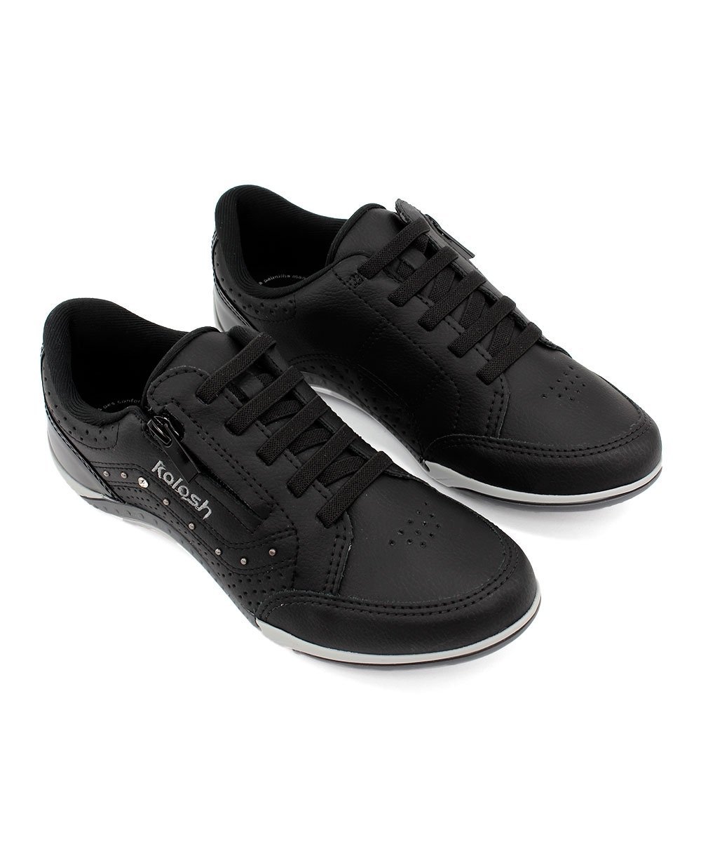 Tênis Feminino Kolosh Calce Fácil Ziper Preto Preto 4
