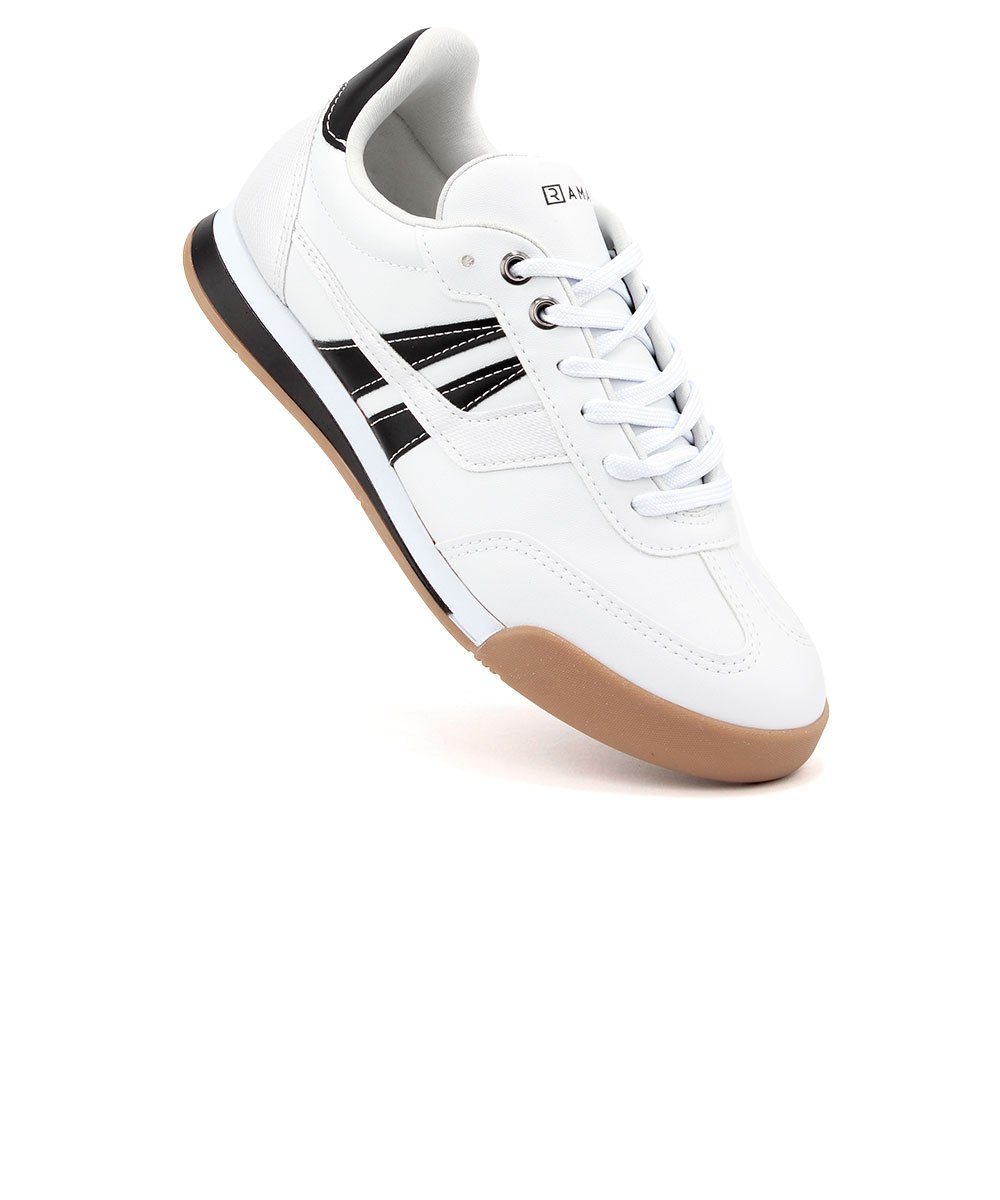 Tênis Feminino Casual Ramarim Snk Branco Branco/Preto 3