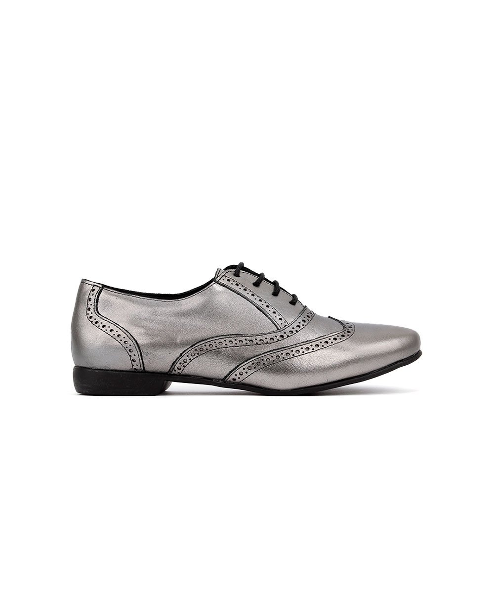 Sapato Oxford Feminino Pixolé Couro Onix