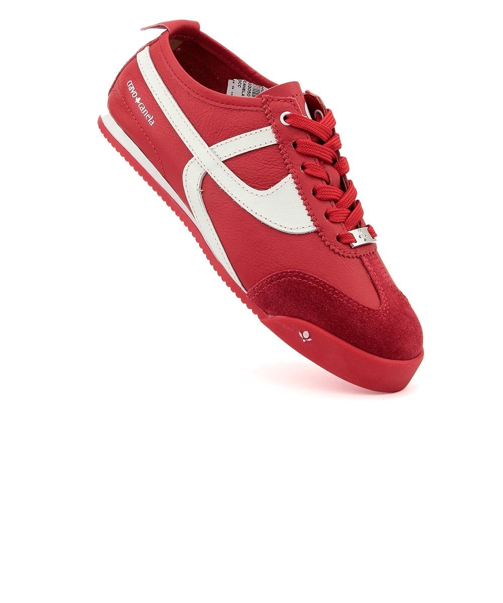 Tênis Feminino Cravo E Canela Couro Vermelho Vermelho 2