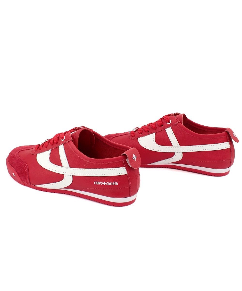 Tênis Feminino Cravo E Canela Couro Vermelho Vermelho 5