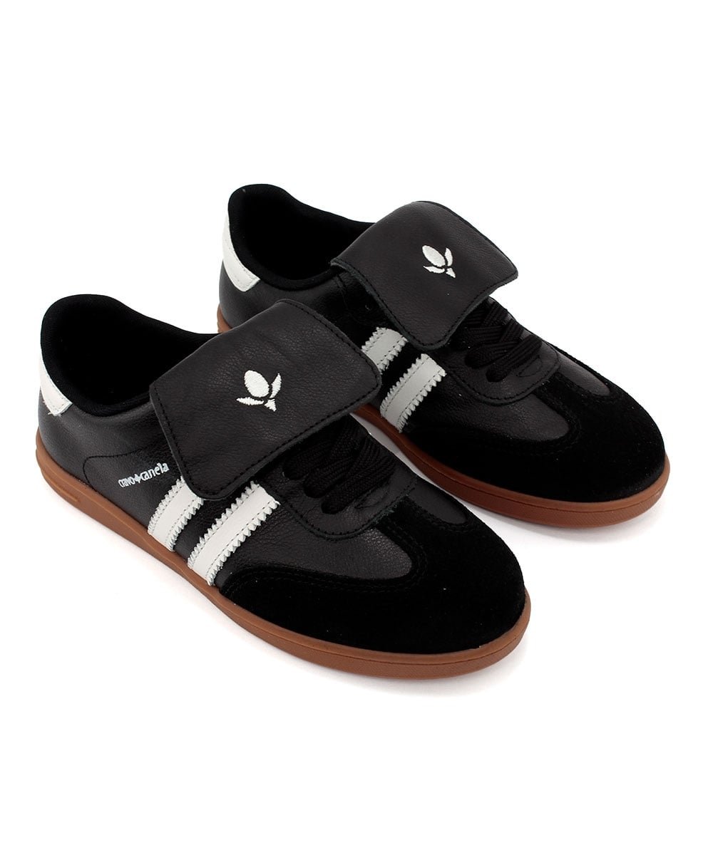 Tênis Feminino Cravo E Canela Couro Preto Preto 4