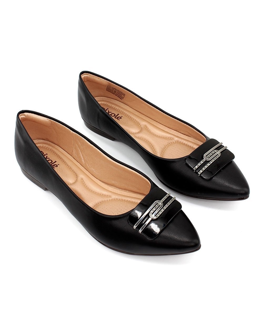 Sapatilha Light Gel Bico Fino Preto Preto 4