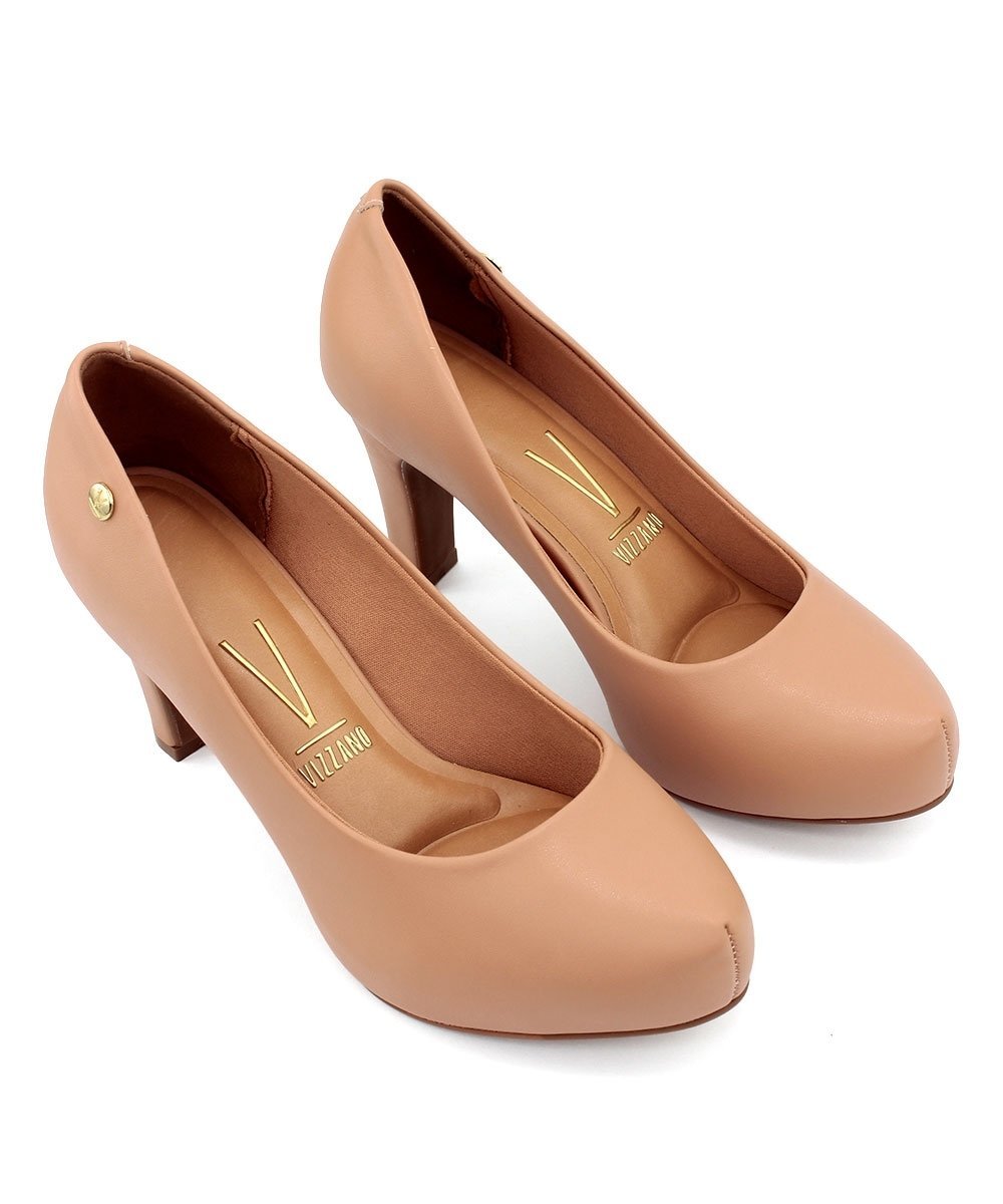Sapato Scarpin Vizzano Salto Médio 1840-301 Nude Bege 3