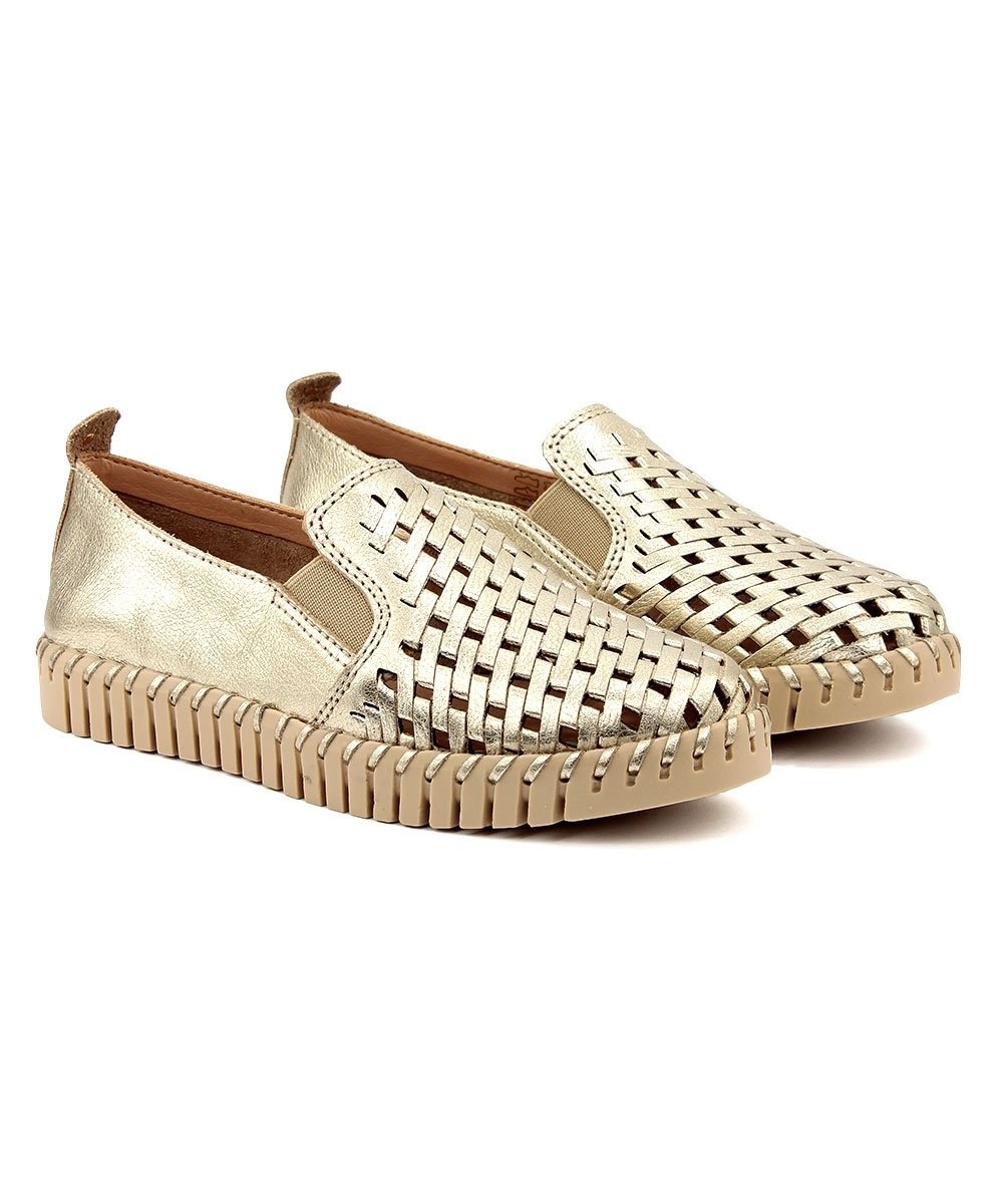 Tênis Feminino Bottero Bottwister Couro Dourado Dourado 3