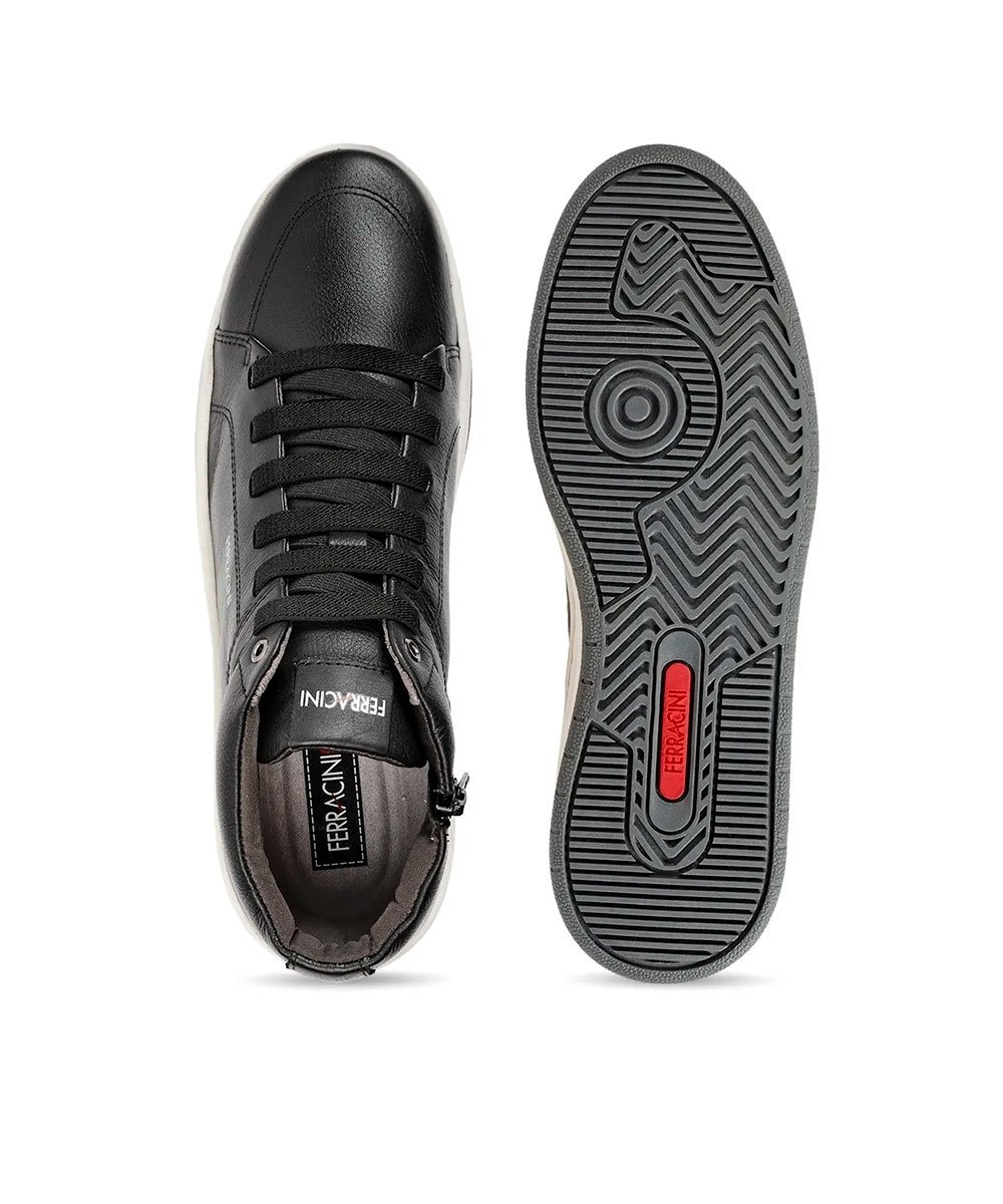 Sapatênis Masculino Ferracini Vox Couro Preto Preto 3