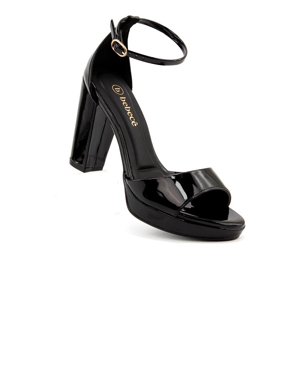 Sandália Meia Pata Bebecê  Salto Alto Preto Preto 2