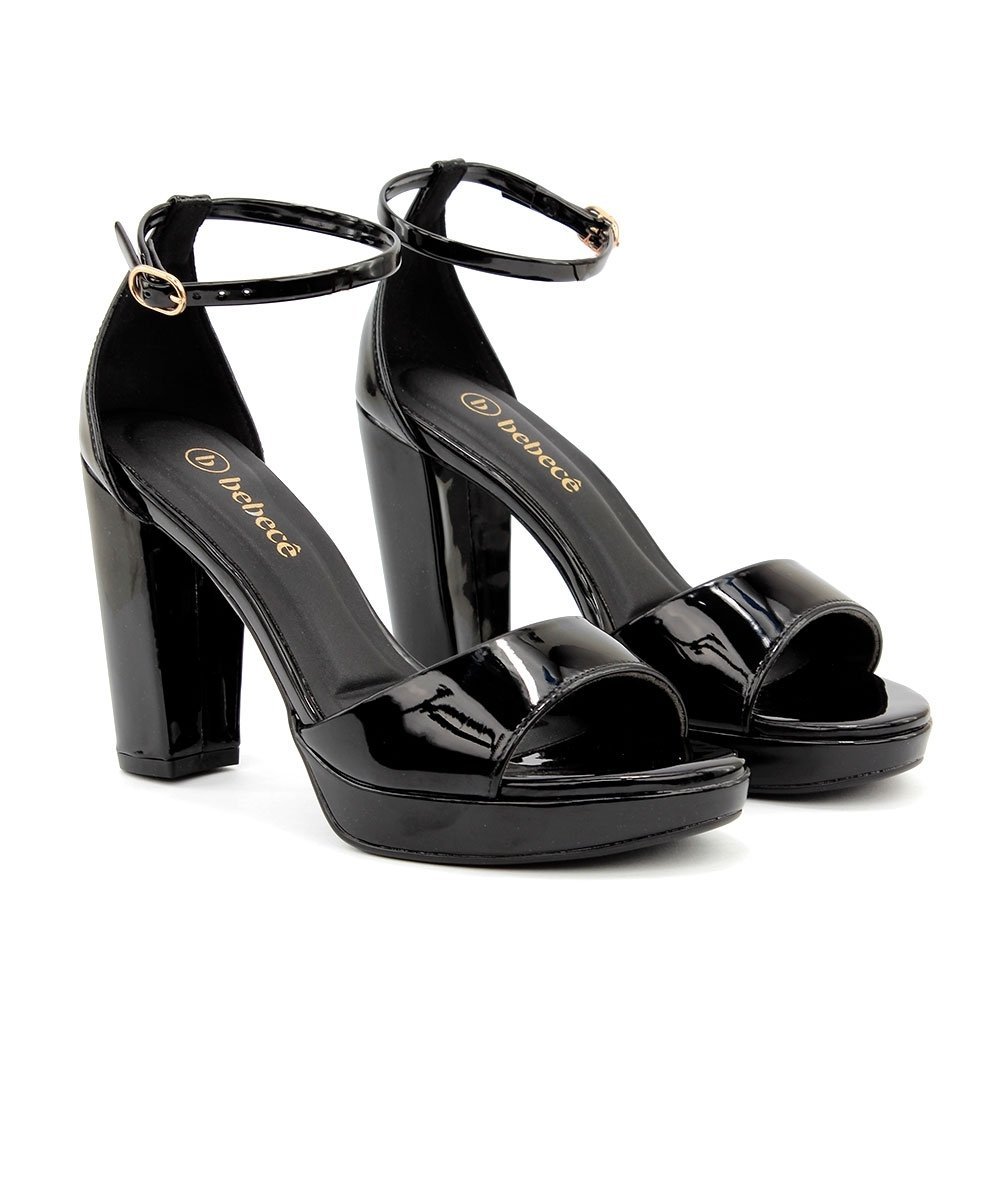 Sandália Meia Pata Bebecê  Salto Alto Preto Preto 3