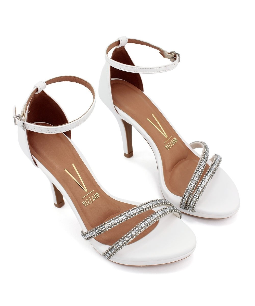 Sandália Vizzano Cristal Salto Alto Branco Branco 4