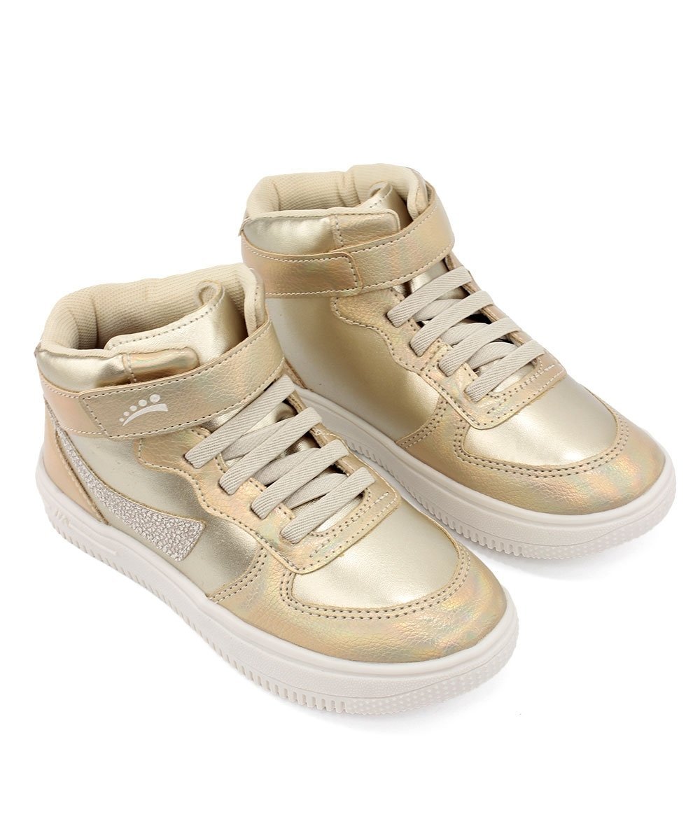 Tênis Infantil Cano Médio Ortopasso Force One Ouro Dourado 4