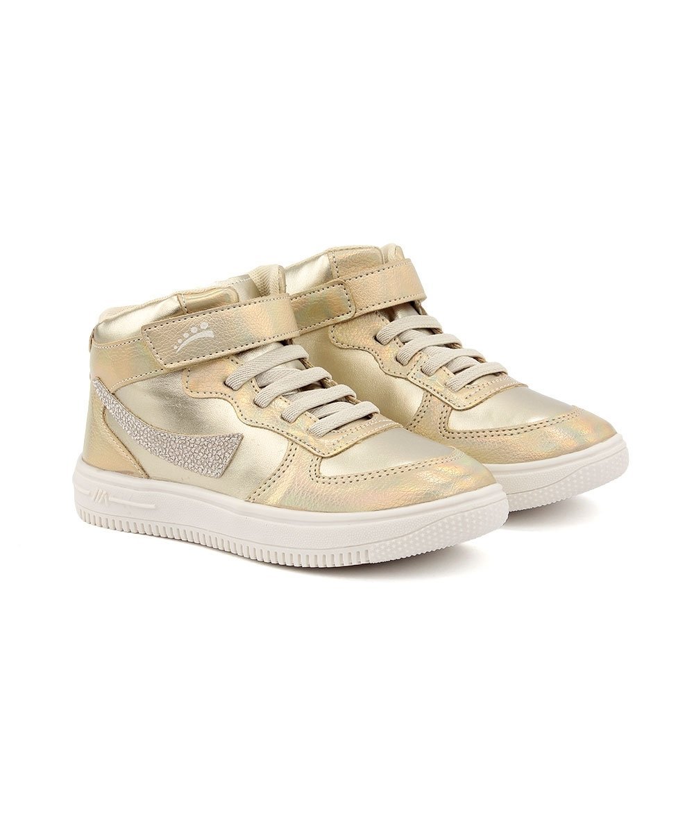 Tênis Infantil Cano Médio Ortopasso Force One Ouro Dourado 3