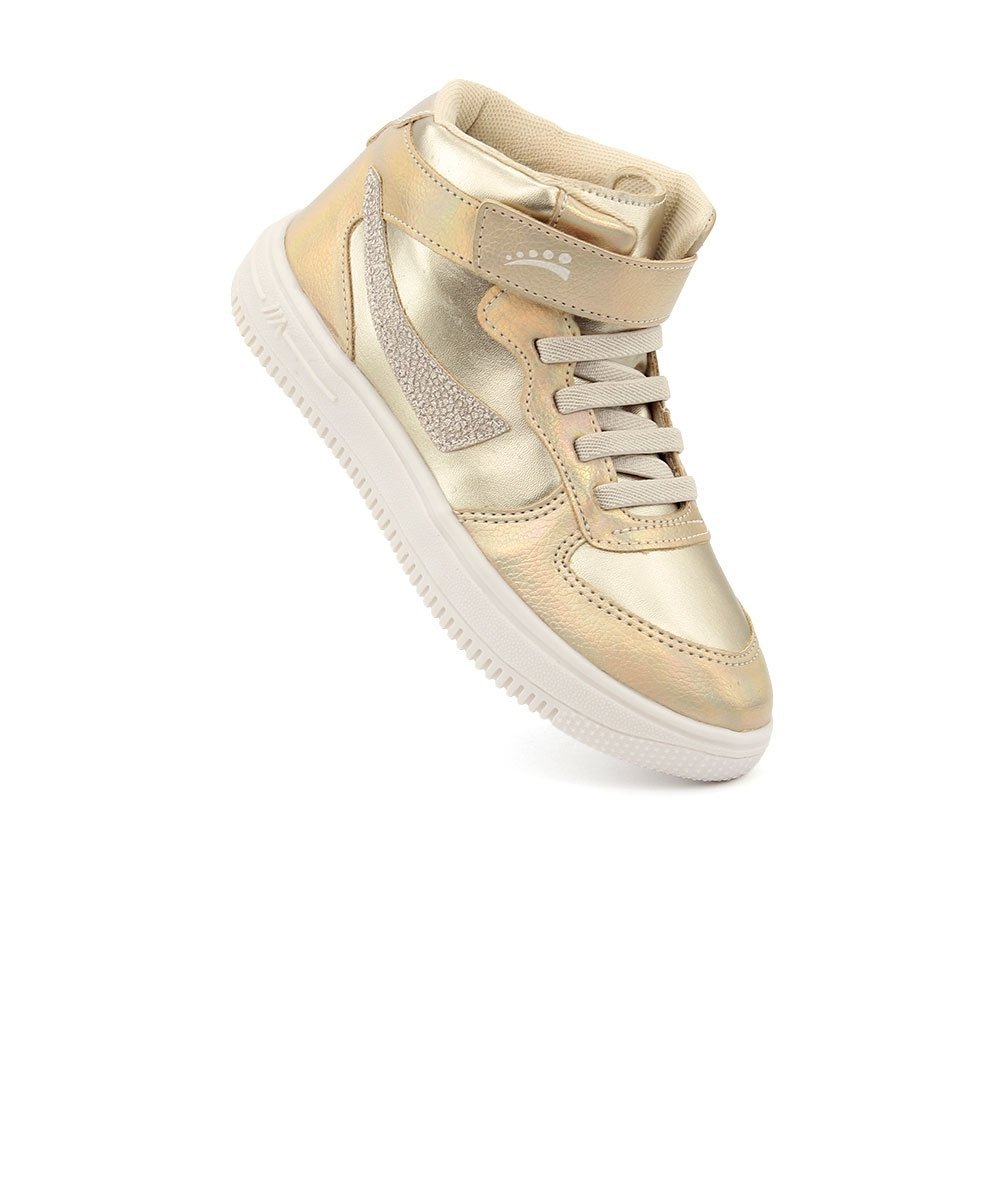 Tênis Infantil Cano Médio Ortopasso Force One Ouro Dourado 2