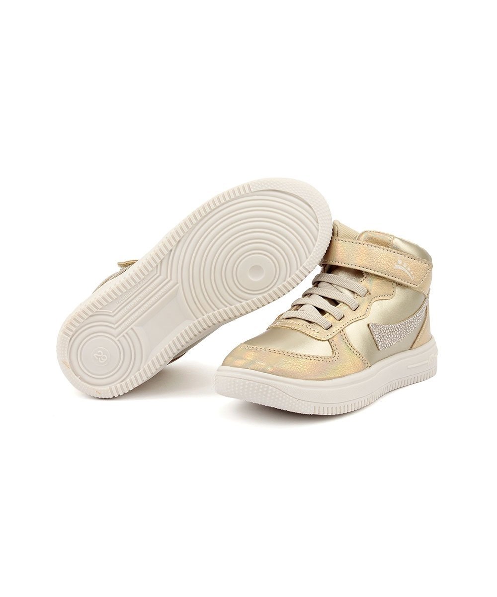 Tênis Infantil Cano Médio Ortopasso Force One Ouro Dourado 5
