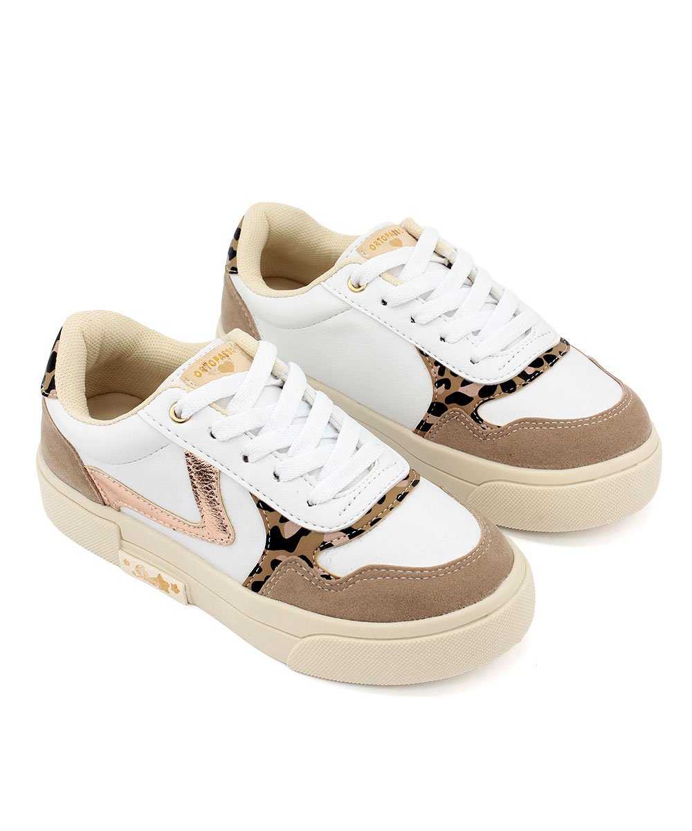 Tênis Infantil Ortopasso New Stars Branco Bege/Branco 6