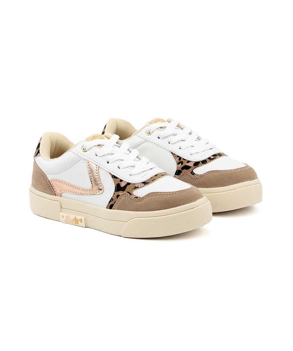 Tênis Infantil Ortopasso New Stars Branco Bege/Branco 4