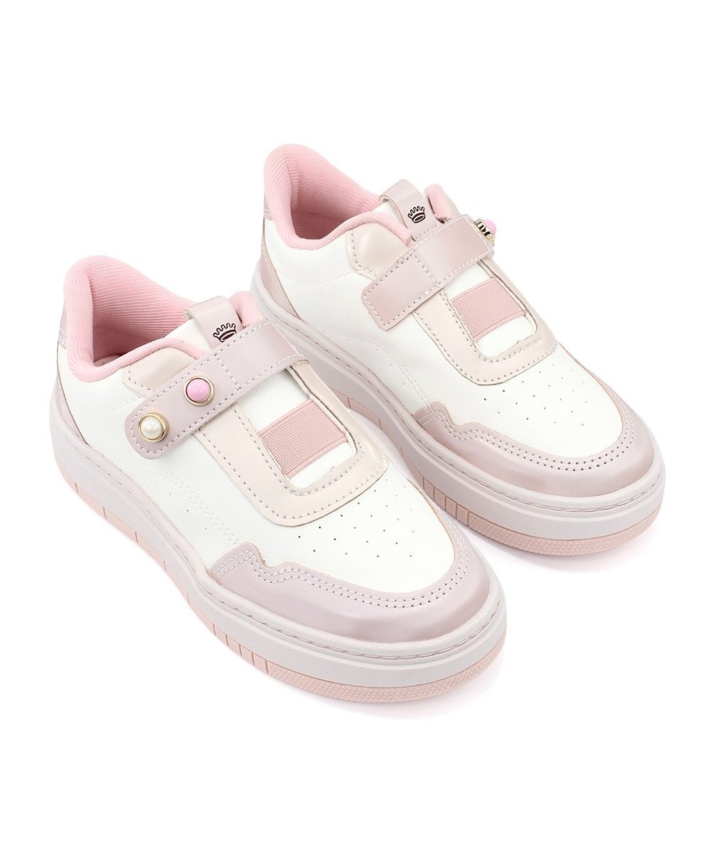 Tênis Infantil Pink Cats Calce Fácil Branco Branco/Bege 4
