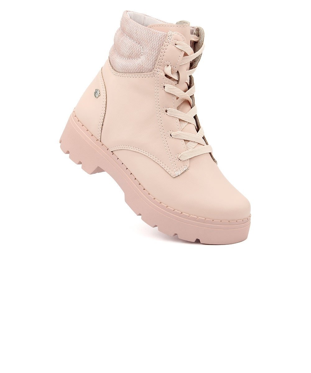 Coturno Infantil Pink Cats Tratorado Bege Rosa 2