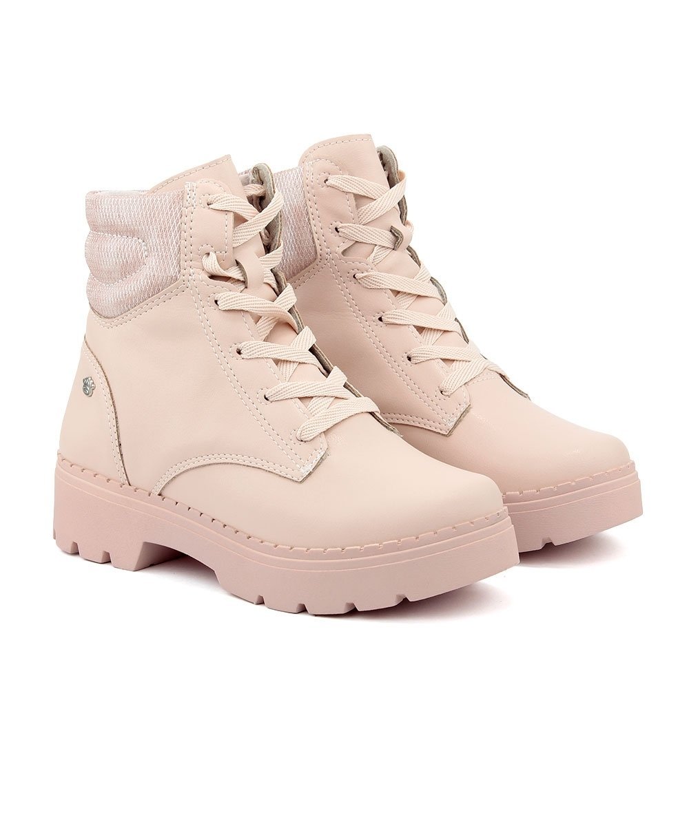 Coturno Infantil Pink Cats Tratorado Bege Rosa 3