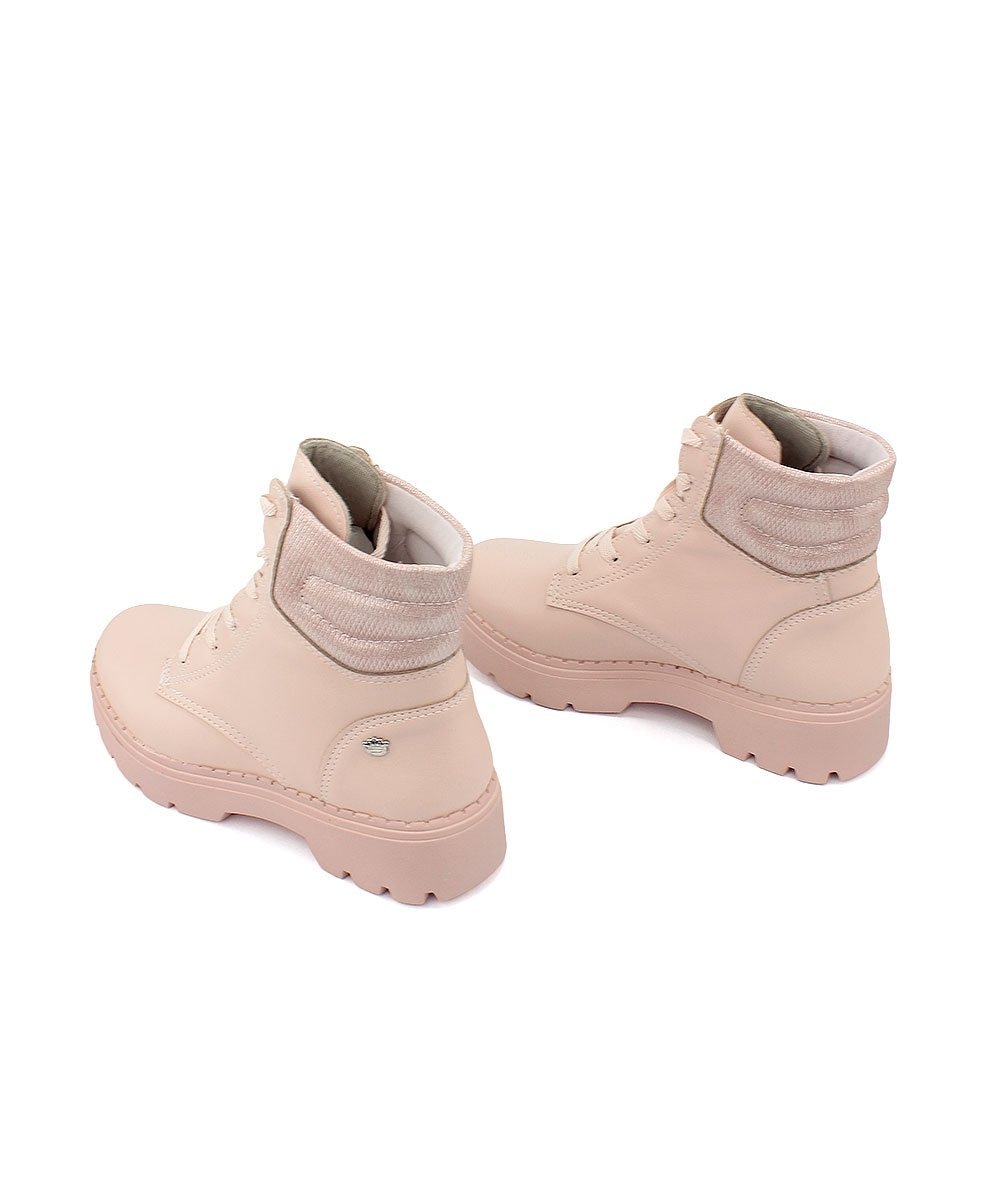 Coturno Infantil Pink Cats Tratorado Bege Rosa 5