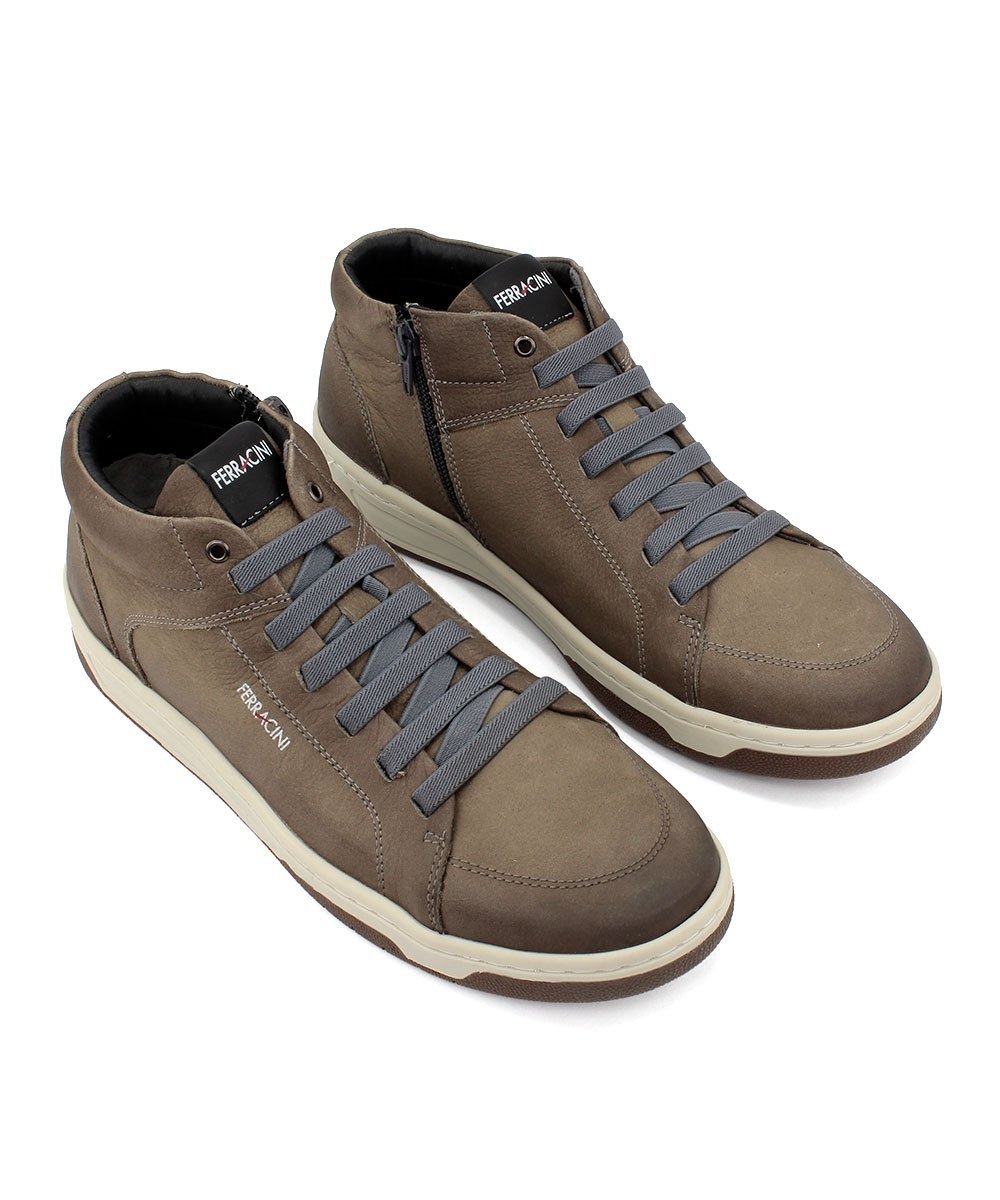 Sapatênis Masculino Ferracini Vox Couro Cinza Marrom 3