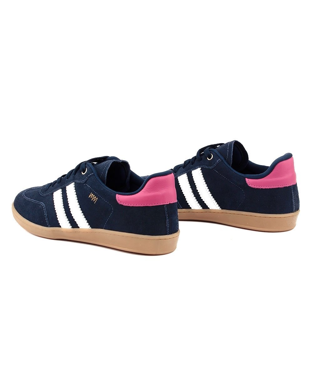 Tênis Feminino Marina Mello Couro Marinho Azul/Rosa 5