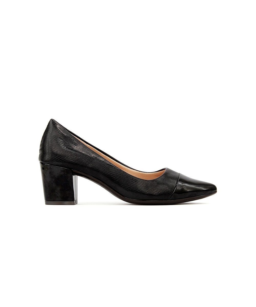 Scarpin Light Gel Bico Fino Salto Bloco Preto