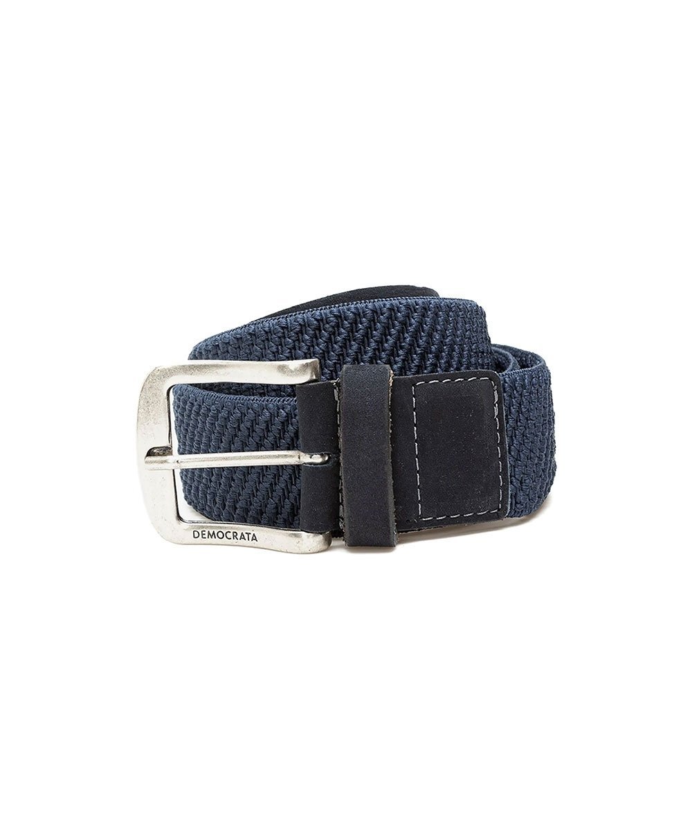 Cinto Masculino Democrata Elástico Denim Navy Azul 1