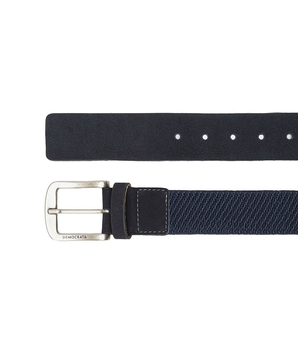 Cinto Masculino Democrata Elástico Denim Navy Azul 2