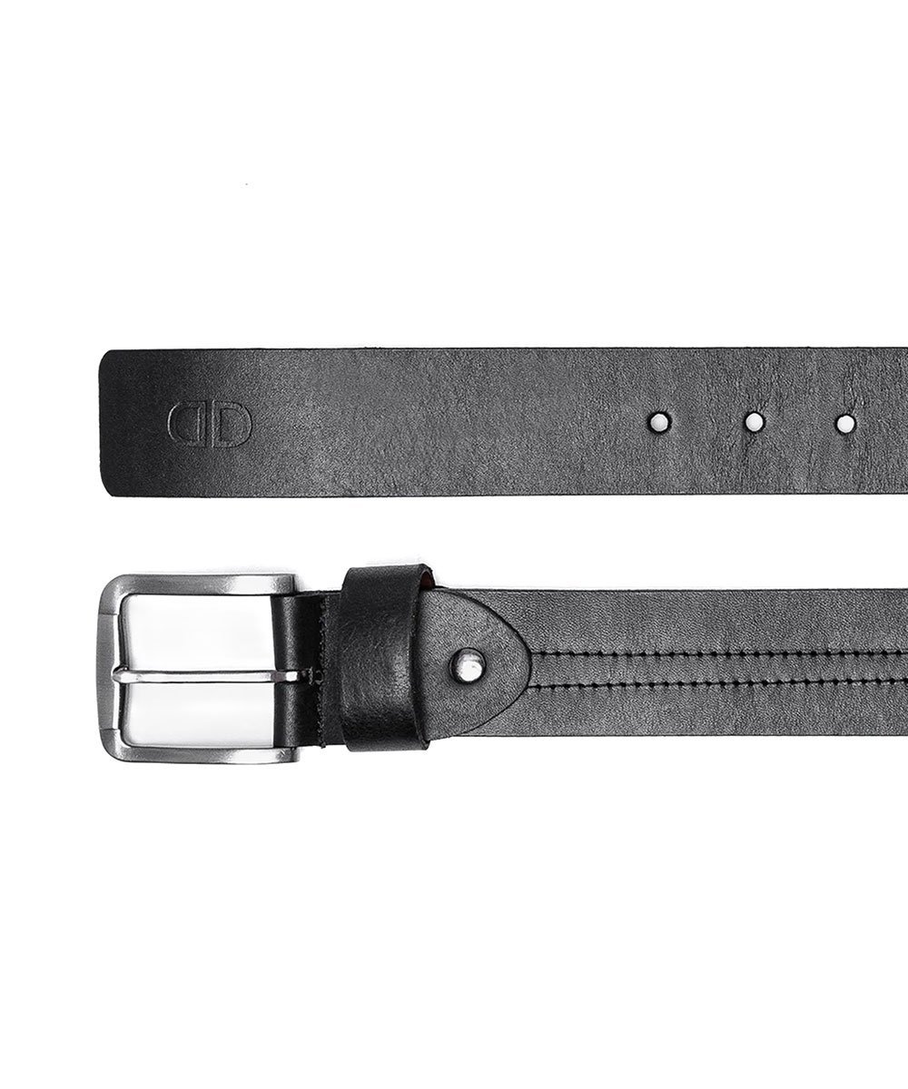 Cinto Masculino Democrata Metropolitan Couro Preto Preto 2