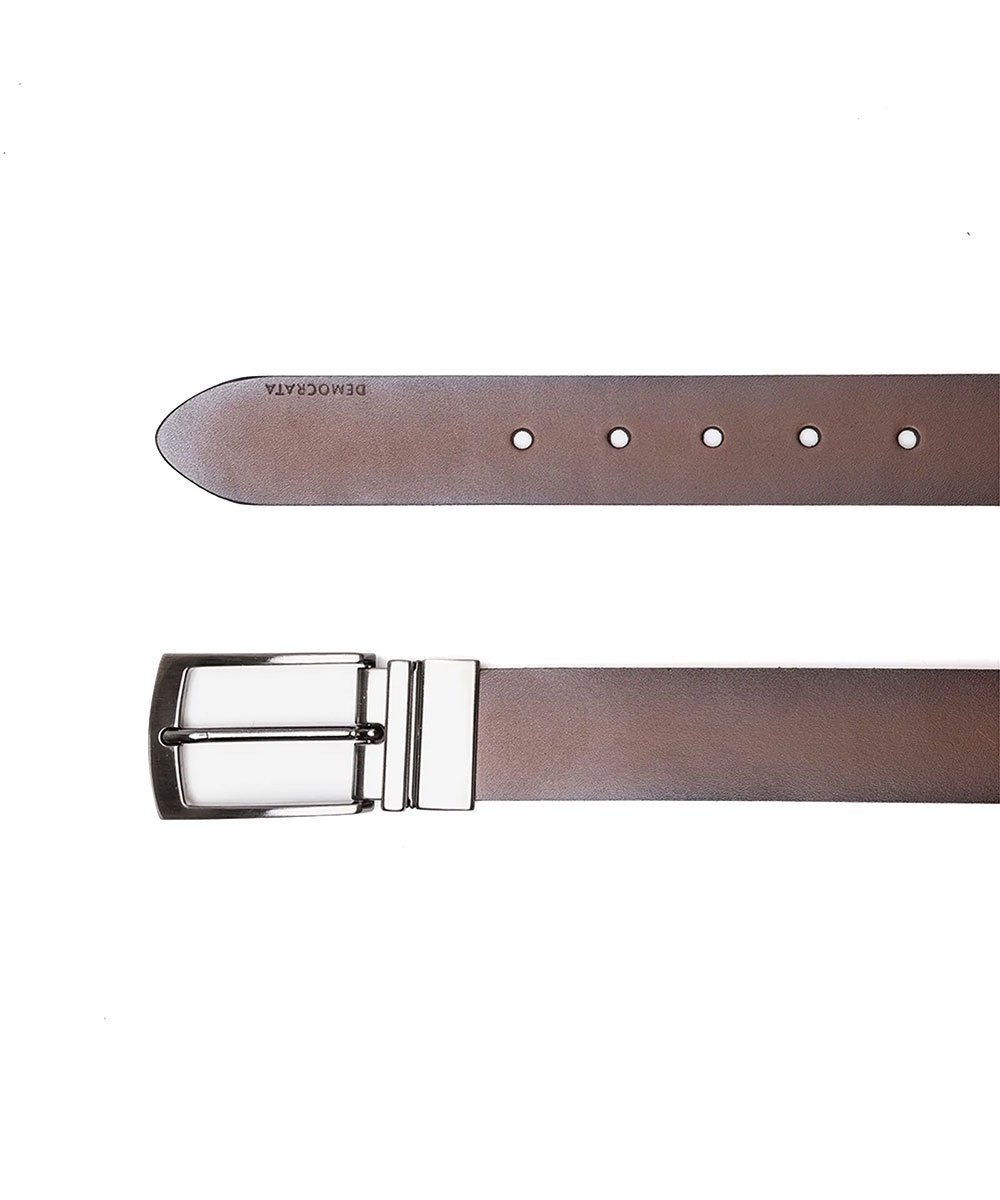 Cinto Masculino Democrata Dupla Face Couro Preto/Tan Preto 3
