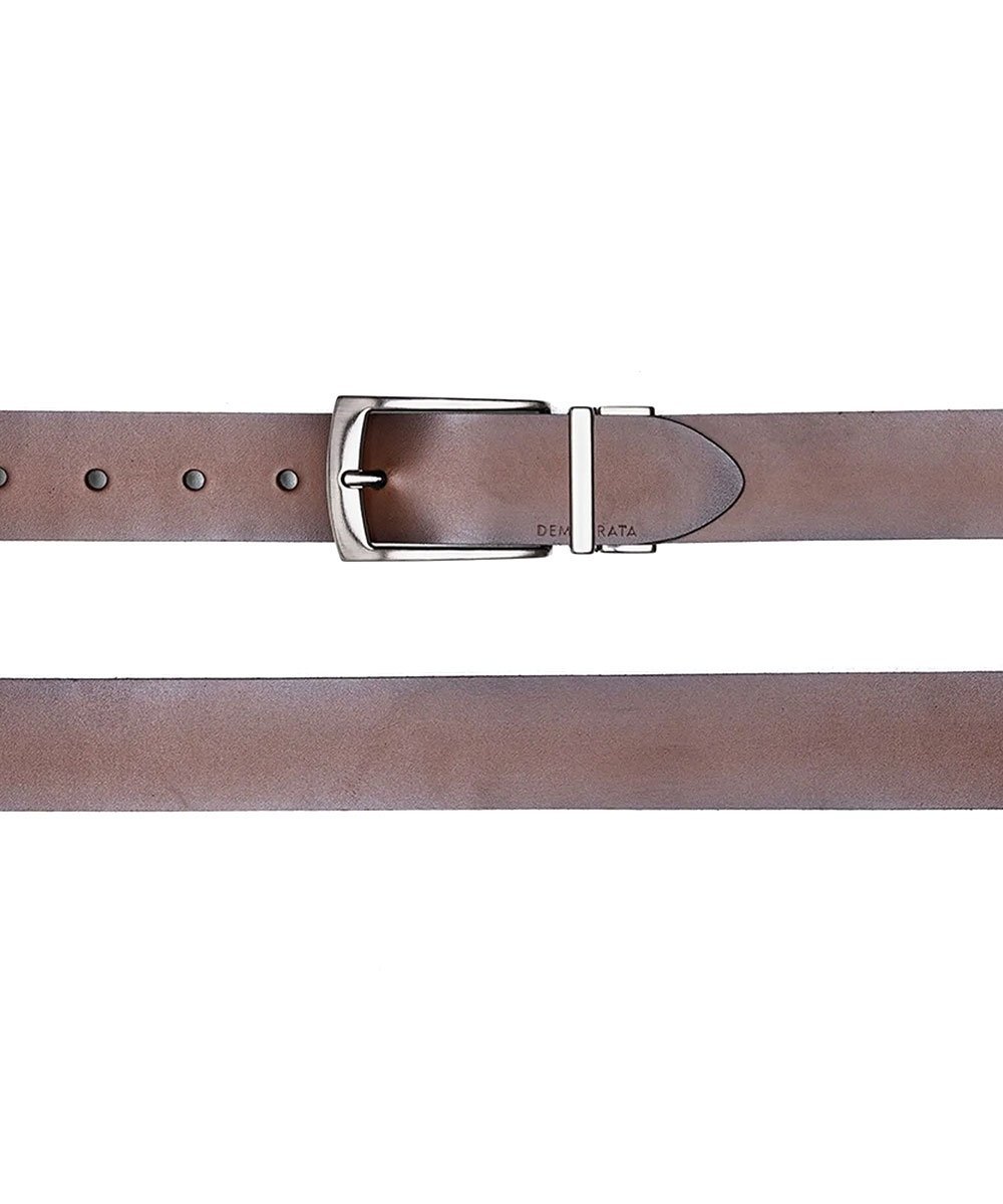 Cinto Masculino Democrata Dupla Face Couro Preto/Tan Preto 4