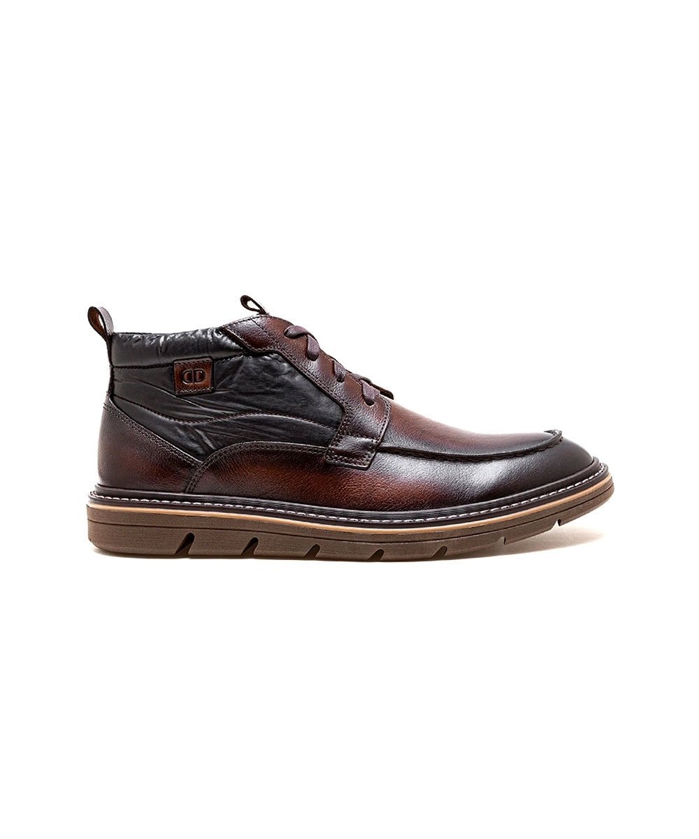 Bota Masculina Democrata Jeff Couro Mogno