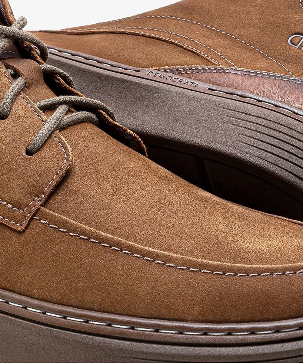 Bota Democrata Denim Clash Couro Castanho Marrom 3