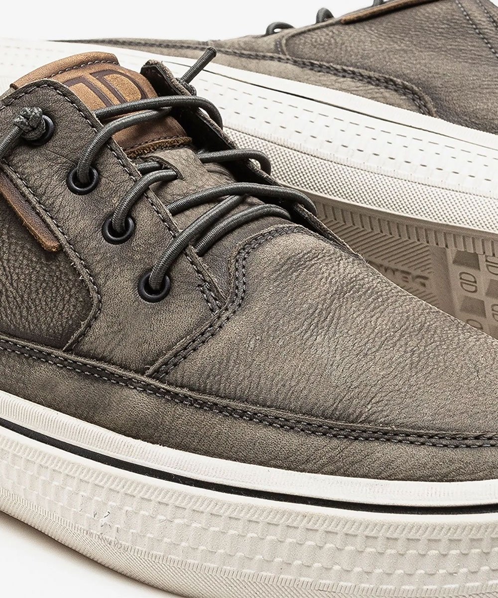 Tênis Masculino Democrata Denim Fender Couro Smoke Marrom 3