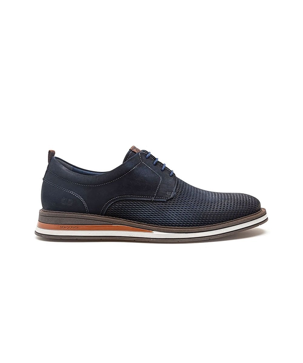 Sapato Masculino Democrata Metropolitan Couro Navy