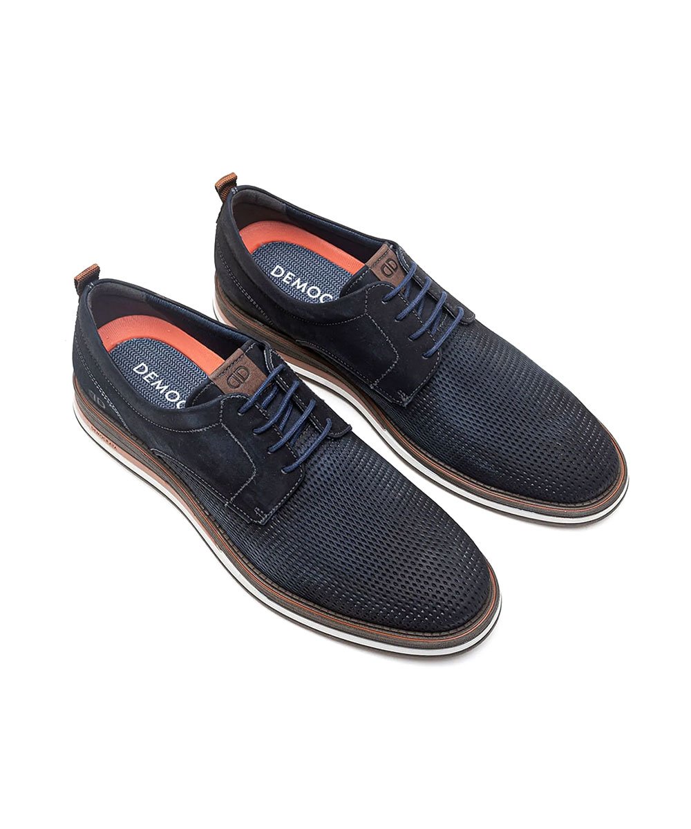 Sapato Masculino Democrata Metropolitan Couro Navy Azul 4