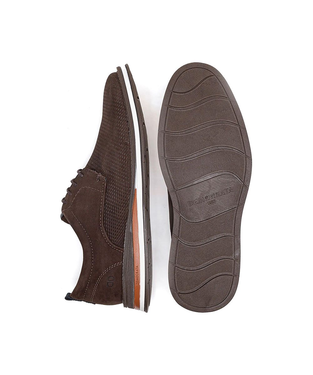 Sapato Masculino Democrata Metropolitan Couro Cafe Marrom 2