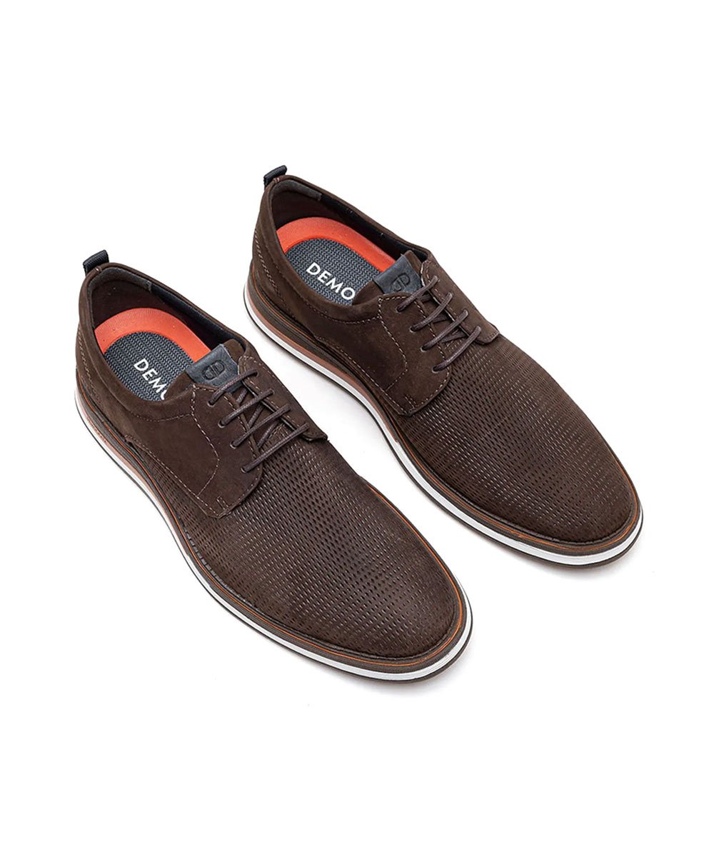 Sapato Masculino Democrata Metropolitan Couro Cafe Marrom 4