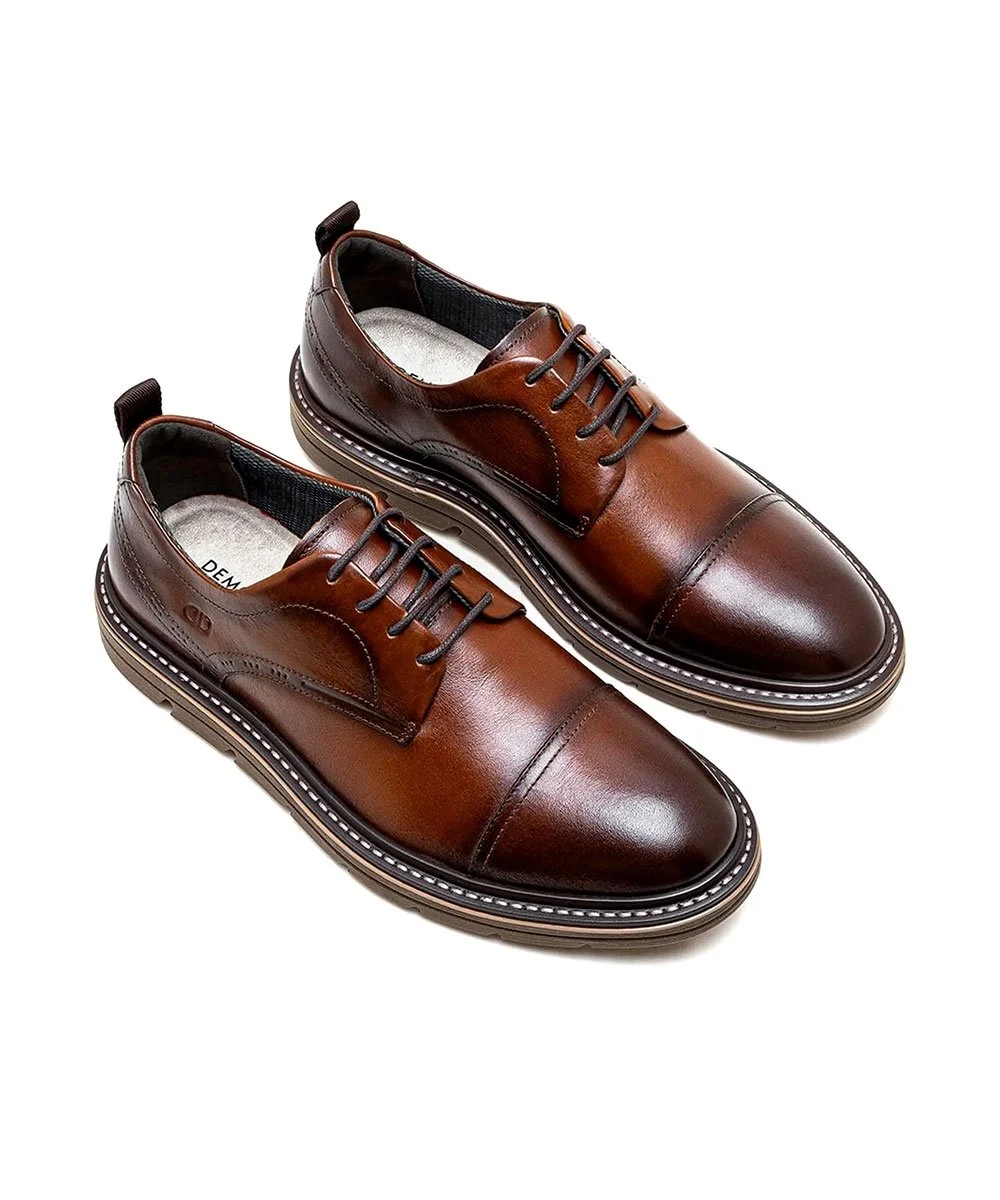 Sapato Democrata Metropolitan Jeff 604101 Couro Tabaco Marrom 2