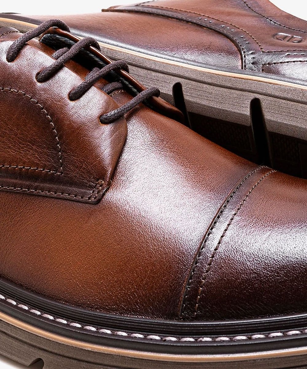 Sapato Democrata Metropolitan Jeff 604101 Couro Tabaco Marrom 3