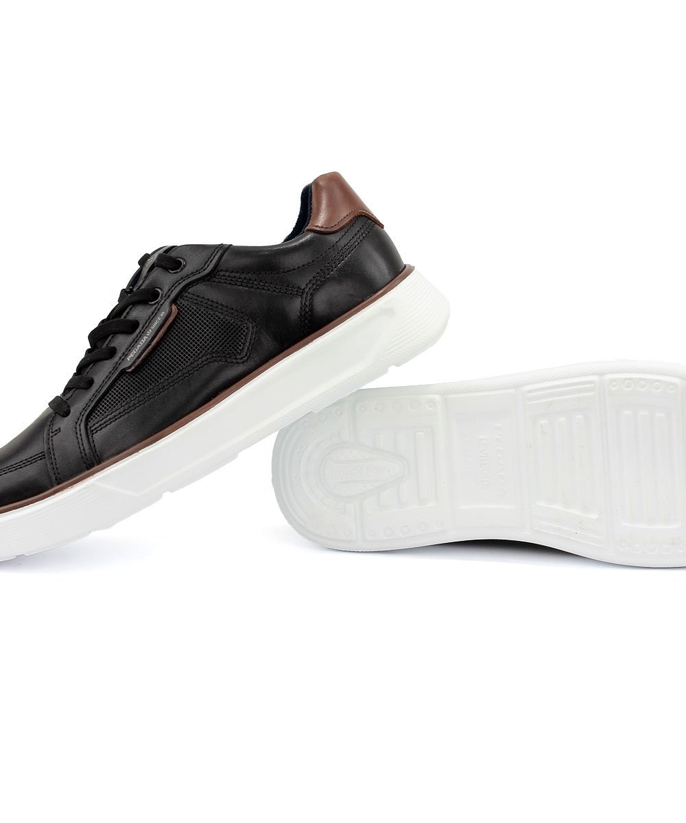 Tênis Masculino Pegada Levitech Couro Preto Preto 4