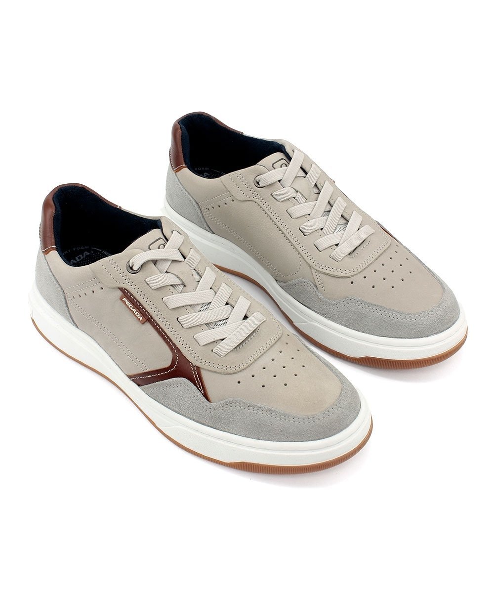 Tênis Casual Pegada Masculino em Couro Cinza Cinza 4