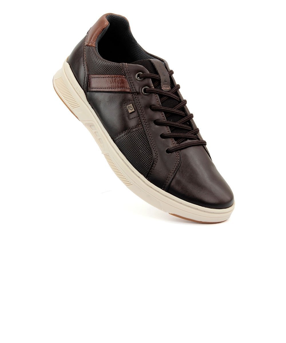 Tênis Masculino Pegada Couro Marrom Marrom 2