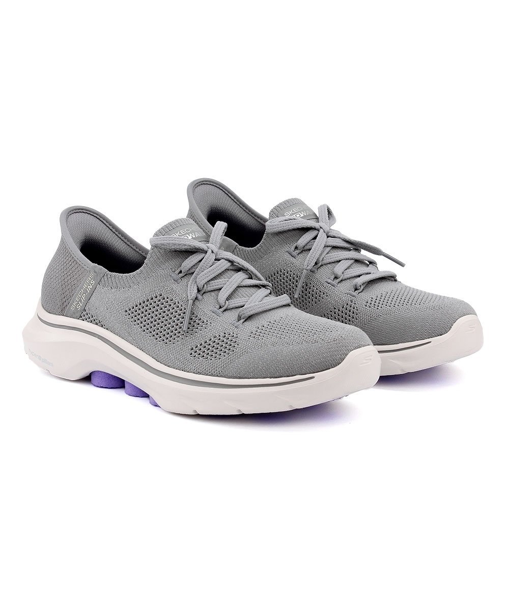 Tênis Feminino Skechers Go Walk 7 Slip In Cinza Cinza 3
